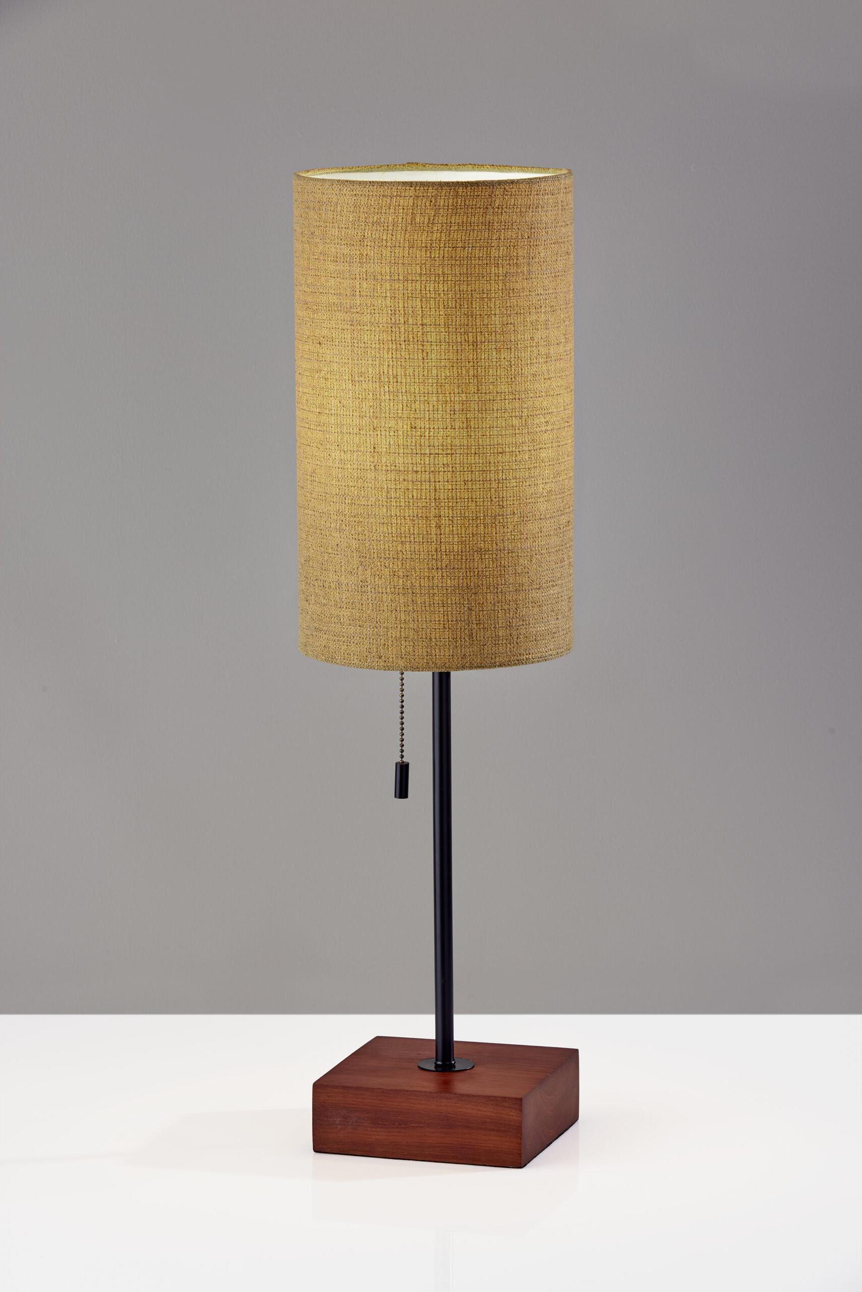 Adesso Table Lamps - Trudy Table Lamp Yellow & Walnut