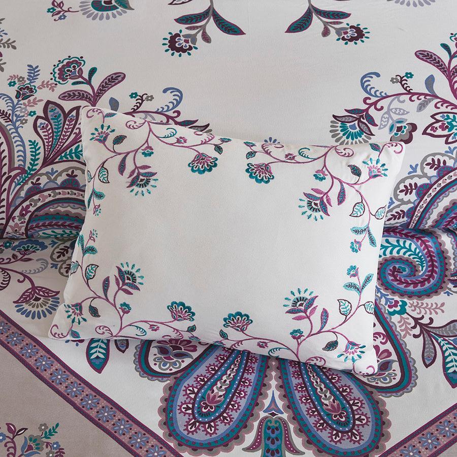 Olliix.com Comforters & Blankets - Tulay Glam Complete Bed And Sheet Set Purple Twin