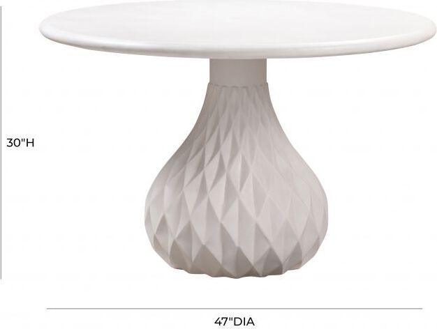 Tov Furniture Dining Tables - Tulum Ivory Concrete Dining Table