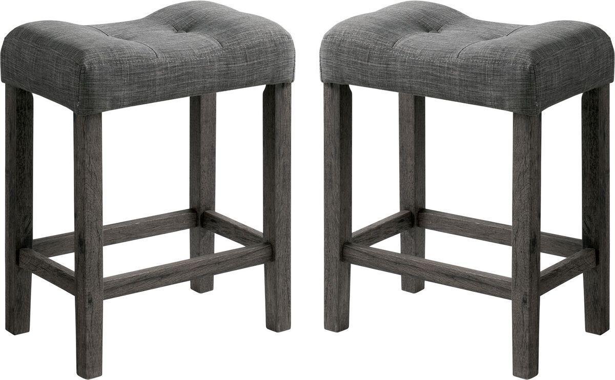 Elements Barstools - Turner 24" Counter Barstool in Charcoal