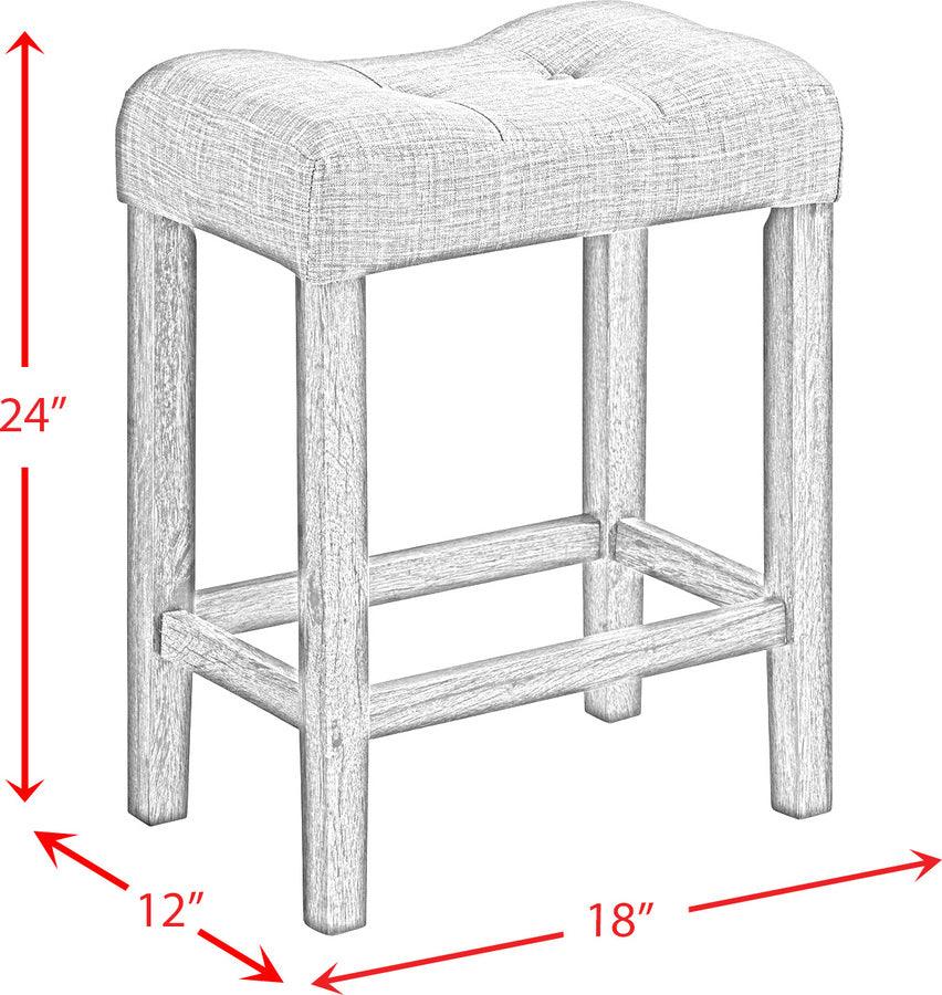 Elements Barstools - Turner 24" Counter Barstool in Charcoal