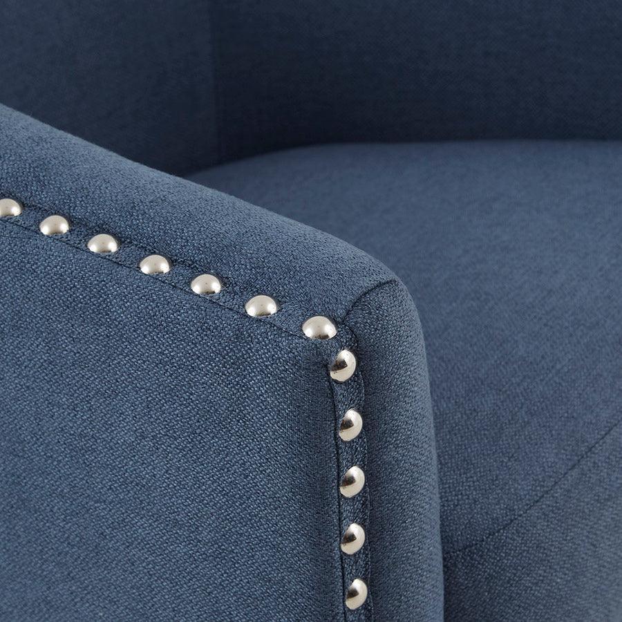 Olliix.com Accent Chairs - Tyler Swivel Chair Black | Silver