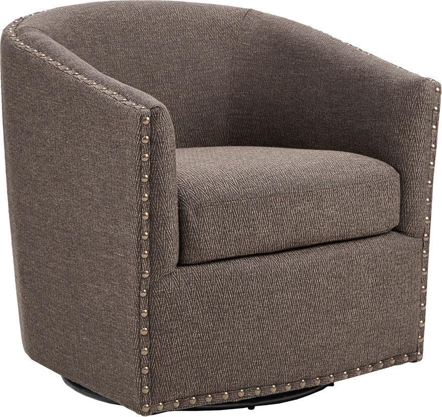 Olliix.com Accent Chairs - Tyler Swivel Chair Chocolate