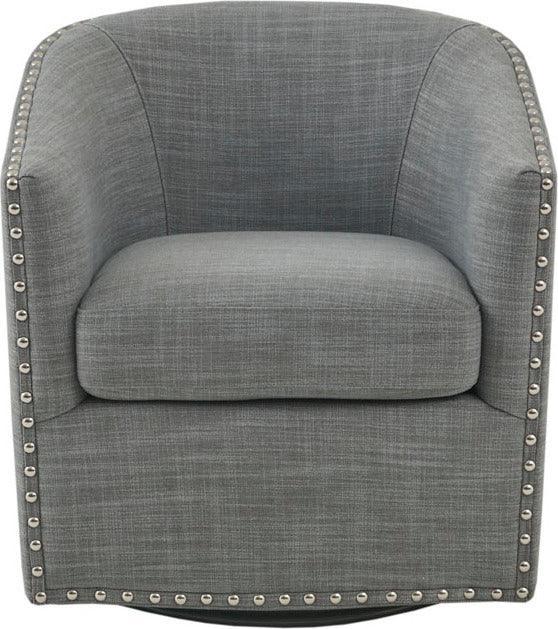 Olliix.com Accent Chairs - Tyler Swivel Chair Gray
