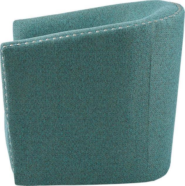 Olliix.com Accent Chairs - Tyler Swivel Chair Teal Multicolor