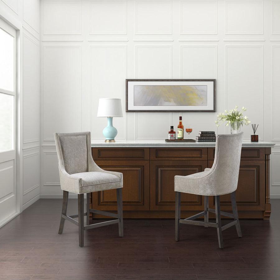 Olliix.com Barstools - Ultra 25.5" Upholstered Counter Stool Cream