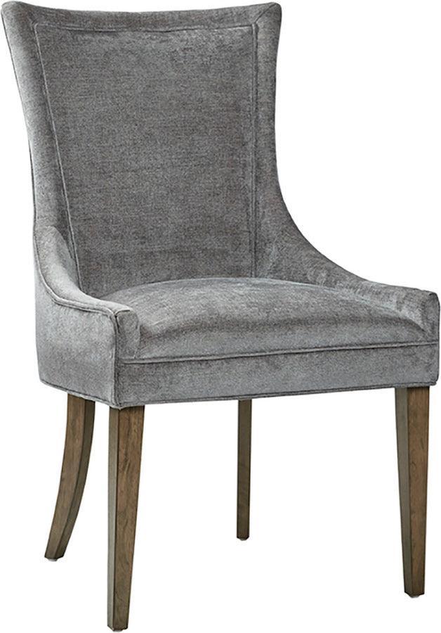 Olliix.com Dining Chairs - Ultra Traditional Dining Side Chair (set of 2) 23.25"W x 24.75"D x 39"H Dark Gray