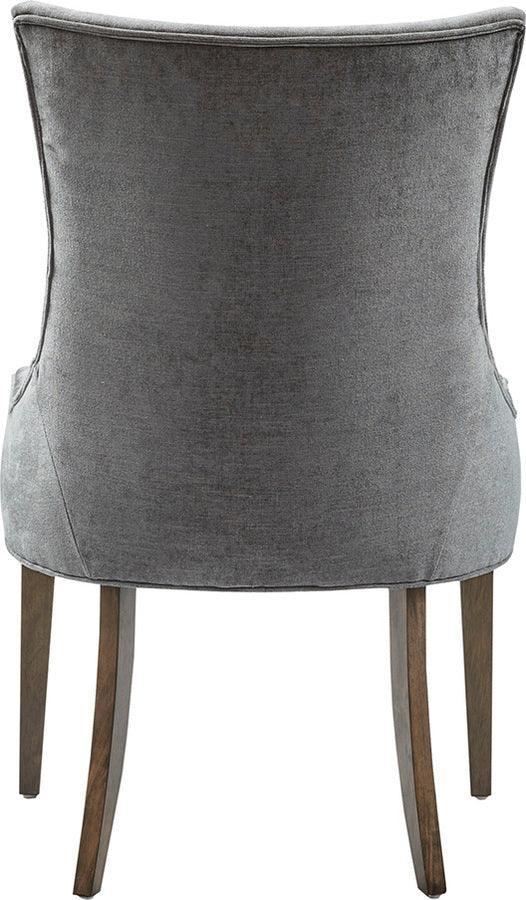 Olliix.com Dining Chairs - Ultra Traditional Dining Side Chair (set of 2) 23.25"W x 24.75"D x 39"H Dark Gray
