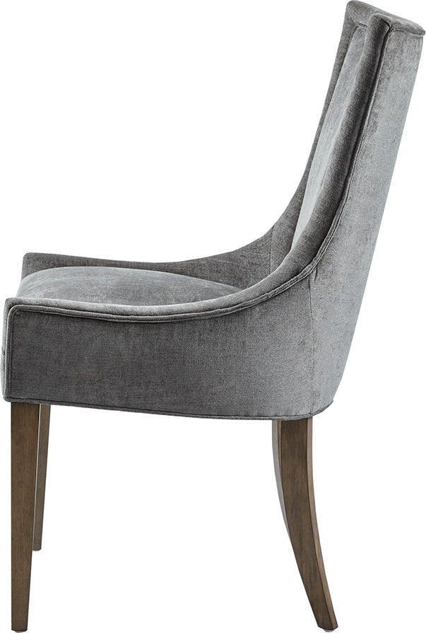 Olliix.com Dining Chairs - Ultra Traditional Dining Side Chair (set of 2) 23.25"W x 24.75"D x 39"H Dark Gray