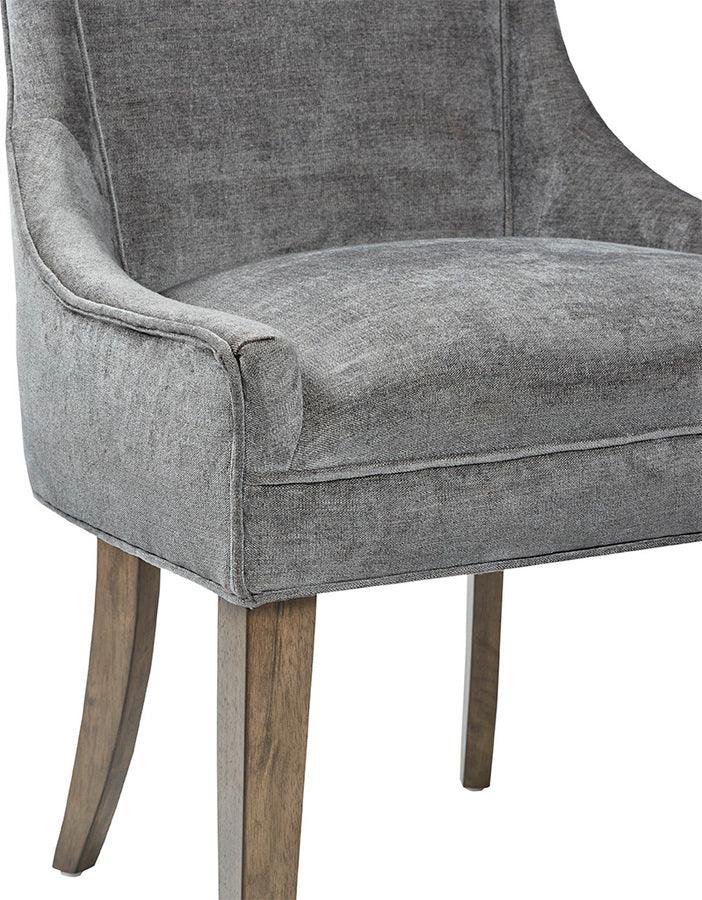 Olliix.com Dining Chairs - Ultra Traditional Dining Side Chair (set of 2) 23.25"W x 24.75"D x 39"H Dark Gray