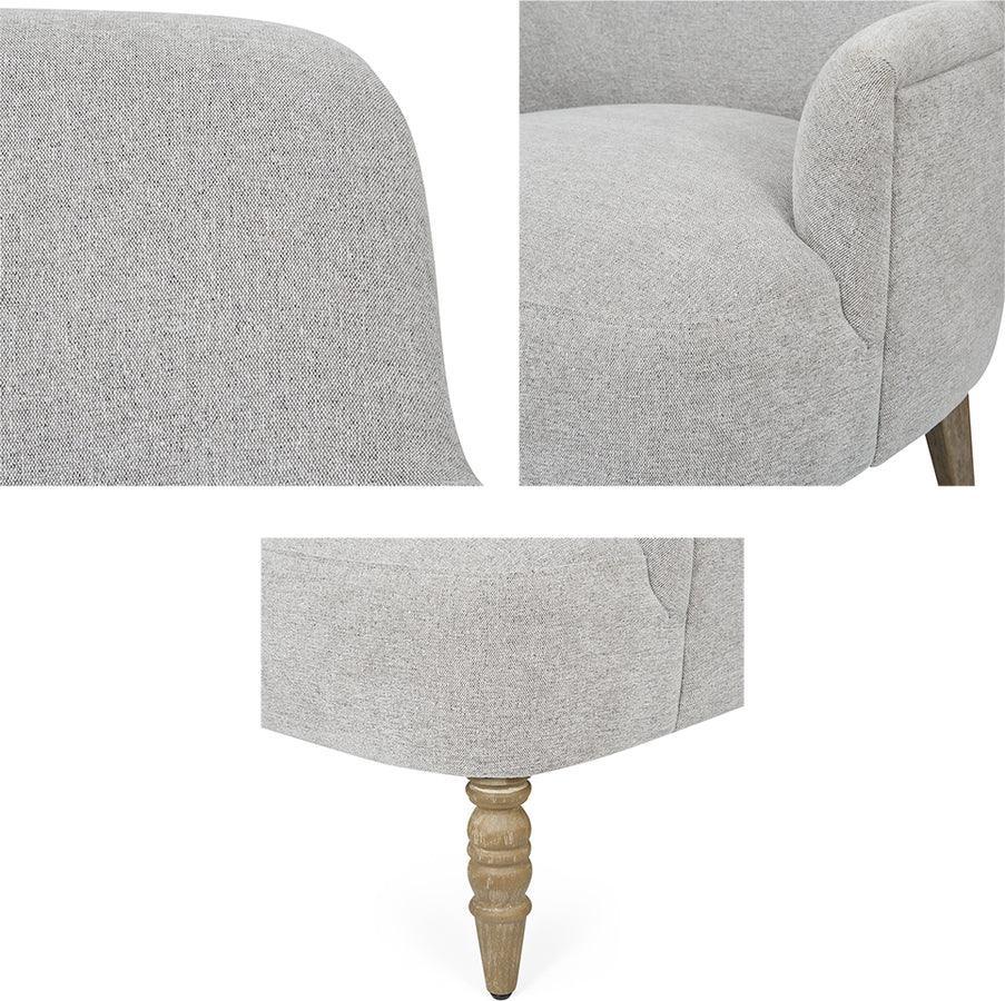Olliix.com Accent Chairs - Upholstered Accent Chair Light Grey MT100-1183