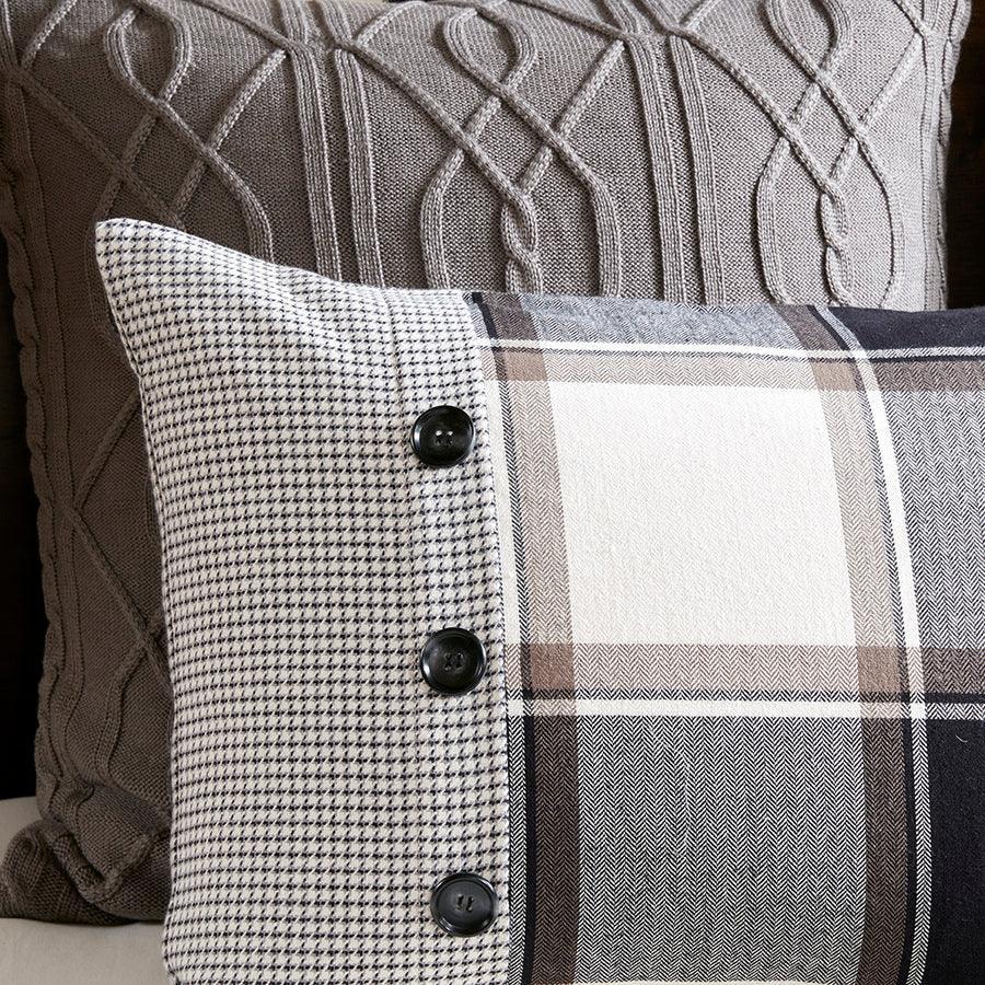 Olliix.com Comforters & Blankets - Urban Queen Cabin Cotton Jacquard Comforter Set Brown