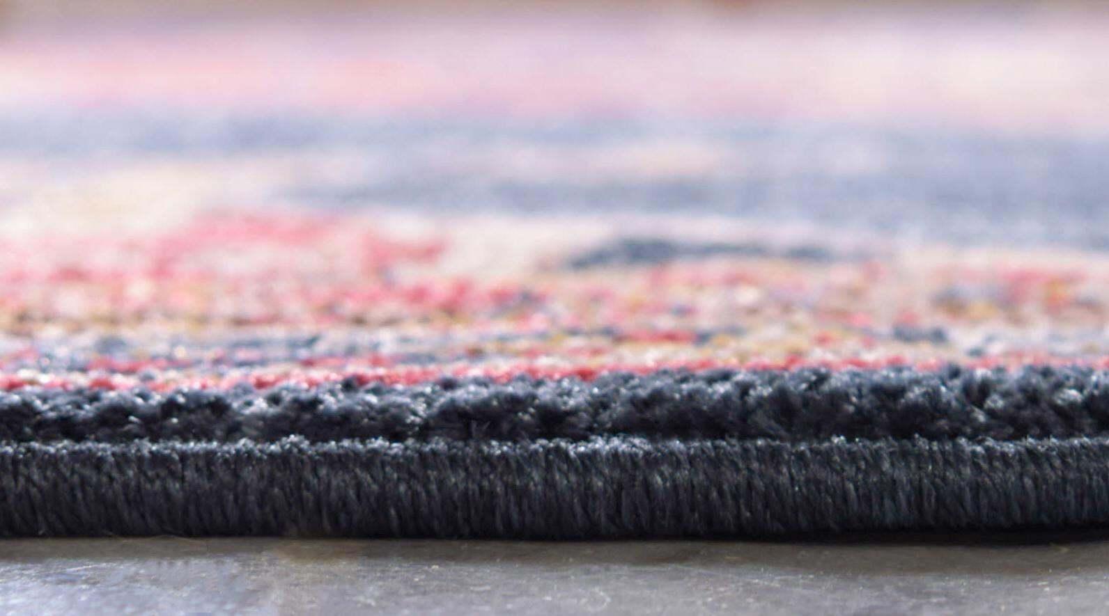 Unique Loom Indoor Rugs - Utopia Border 5x8 Rug Navy Blue/Burgundy & Multicolor