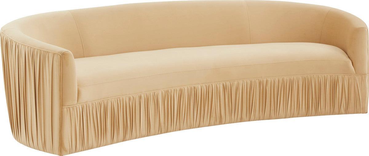 Tov Furniture Sofas & Couches - Valerie Pleated Champagne Velvet Sofa