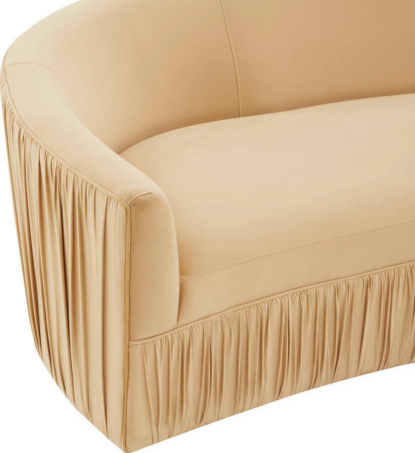 Tov Furniture Sofas & Couches - Valerie Pleated Champagne Velvet Sofa