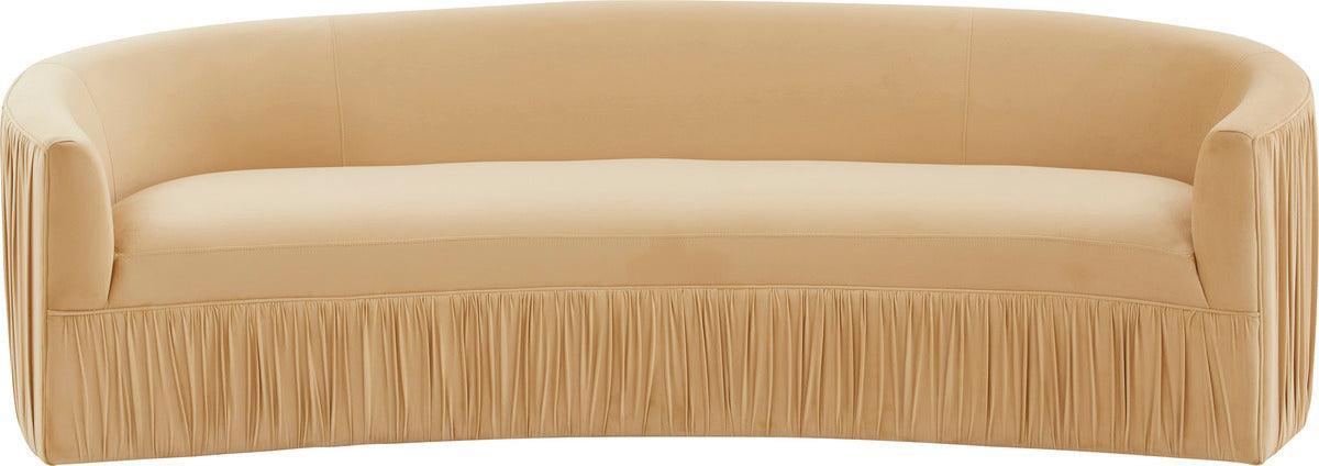 Tov Furniture Sofas & Couches - Valerie Pleated Champagne Velvet Sofa