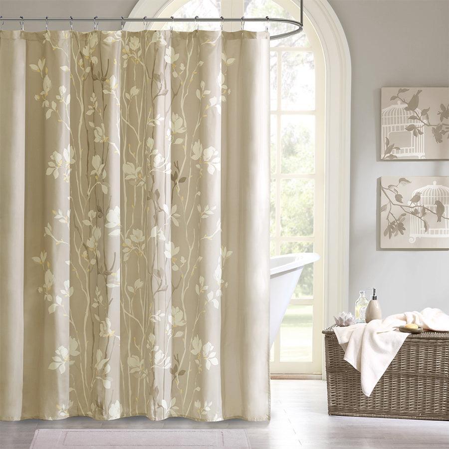 Olliix.com Shower Curtains - Vaughn Shower Curtain Taupe