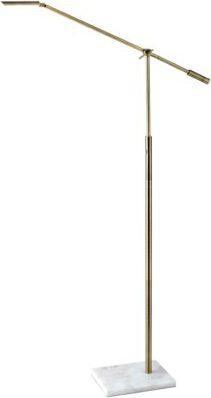 Adesso Floor Lamps - Vera LED Floor Lamp Antique Brass
