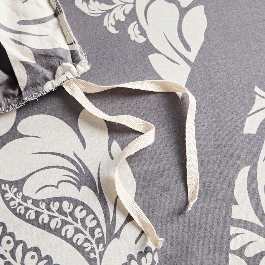 Olliix.com Duvet & Duvet Sets - Vienna Transitional 6 Piece Printed Duvet Cover Set King Gray