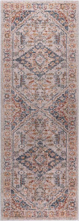 Olliix.com Indoor Rugs - Vintage Medallion Woven Area Rug Orange Multi MP35-8047