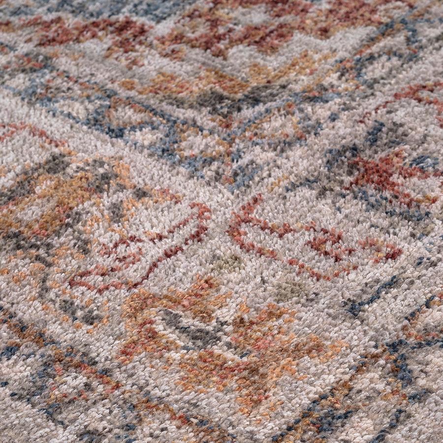 Olliix.com Indoor Rugs - Vintage Medallion Woven Area Rug Orange Multi MP35-8048