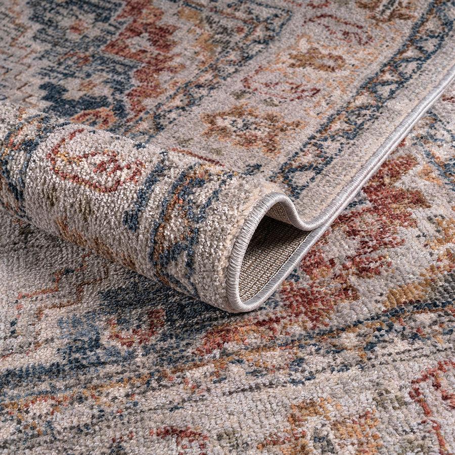 Olliix.com Indoor Rugs - Vintage Medallion Woven Area Rug Orange Multi MP35-8048