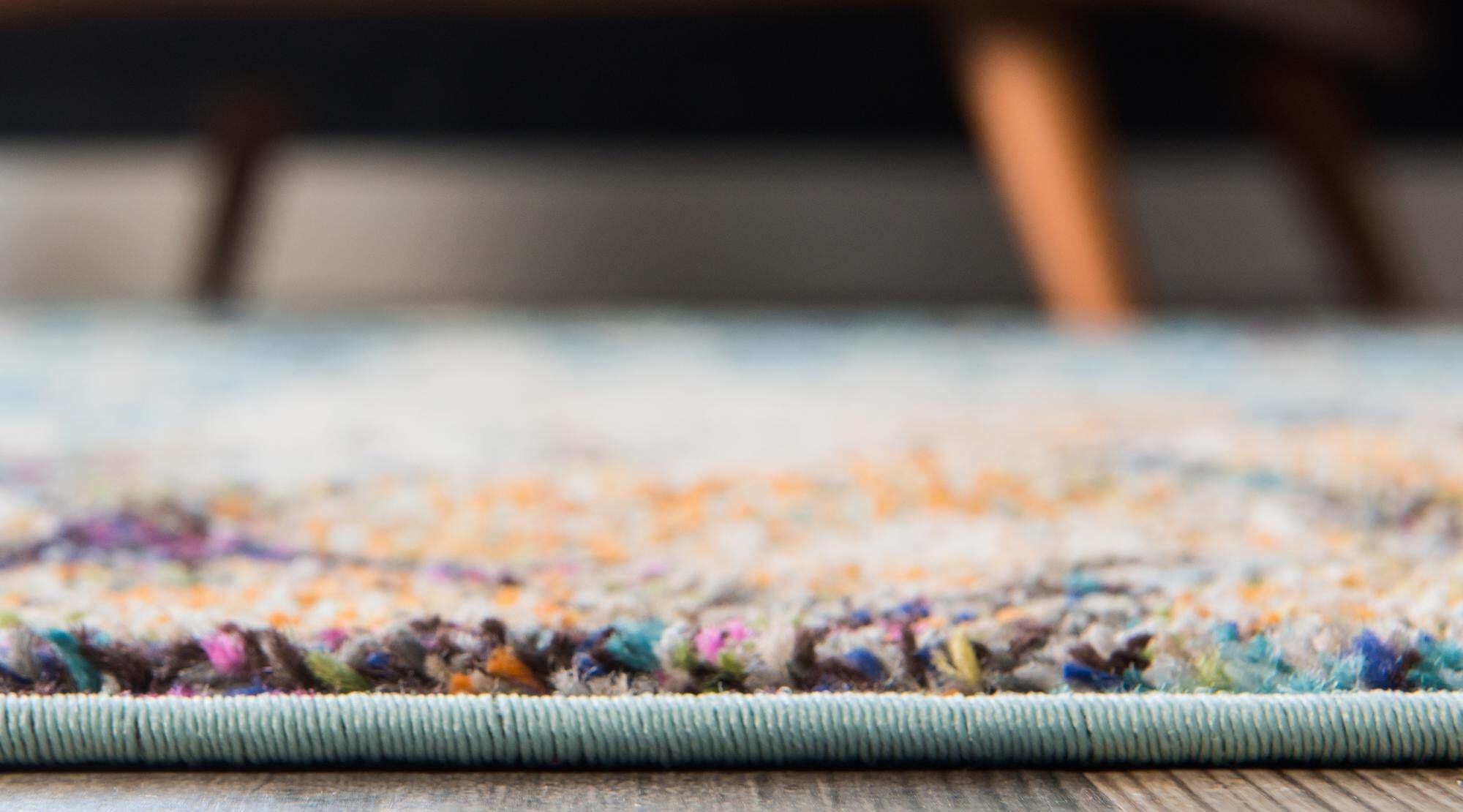 Unique Loom Indoor Rugs - Vita Abstract 2x3 Rug Turquoise & Multicolor