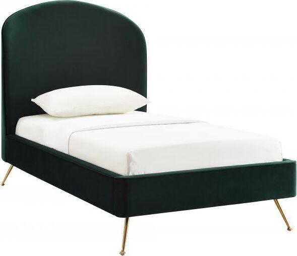Tov Furniture Beds - Vivi Forest Green Velvet Bed in Twin