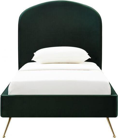 Tov Furniture Beds - Vivi Forest Green Velvet Bed in Twin