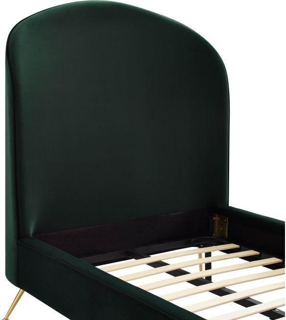 Tov Furniture Beds - Vivi Forest Green Velvet Bed in Twin