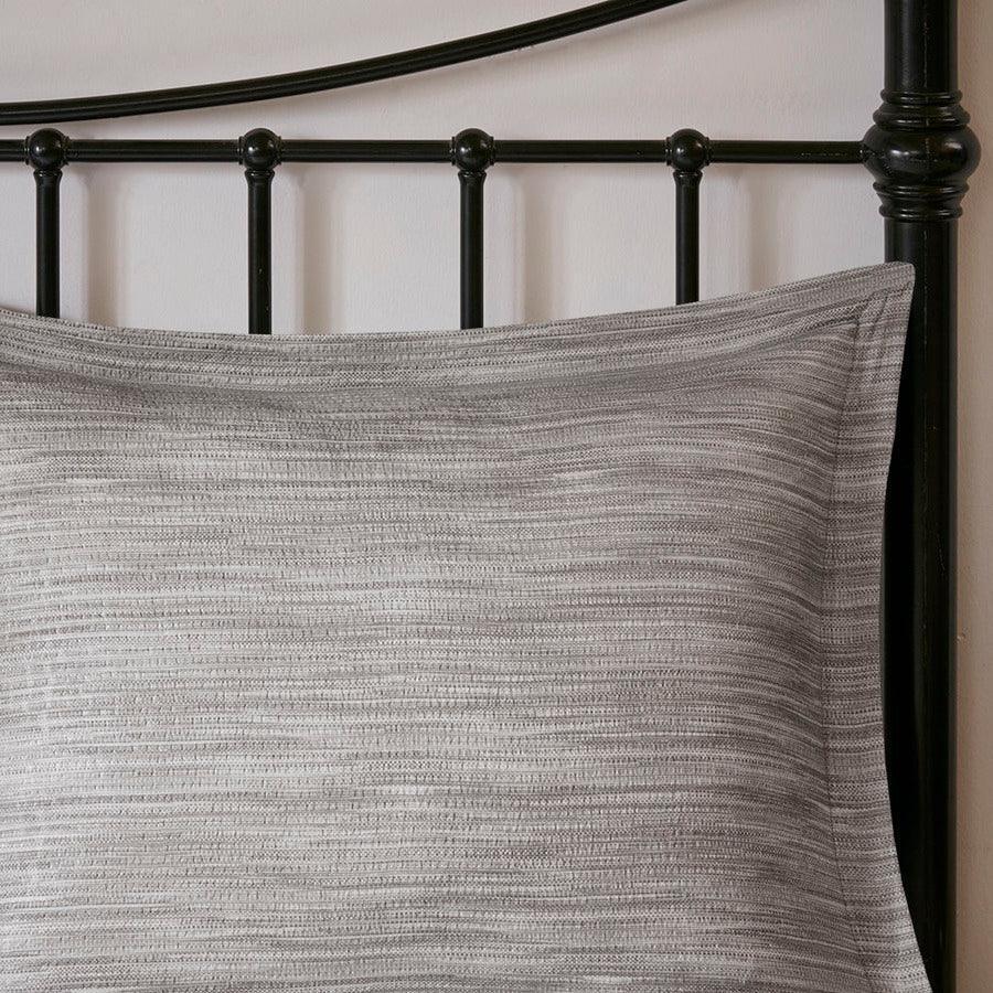 Olliix.com Comforters & Blankets - Walter 7 Piece Printed 20 " D Seersucker Comforter Set Gray King