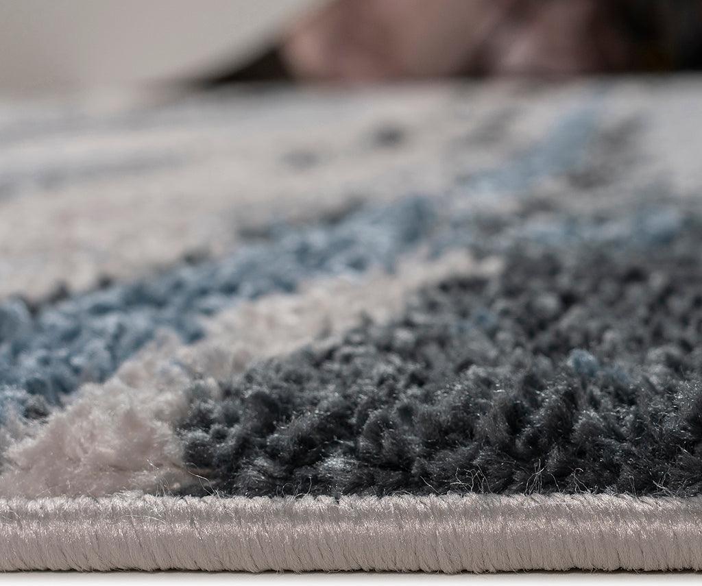 Olliix.com Indoor Rugs - Watercolor Abstract Stripe Woven Area Rug Blue MP35-8042