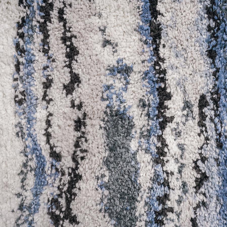 Olliix.com Indoor Rugs - Watercolor Abstract Stripe Woven Area Rug Blue MP35-8045