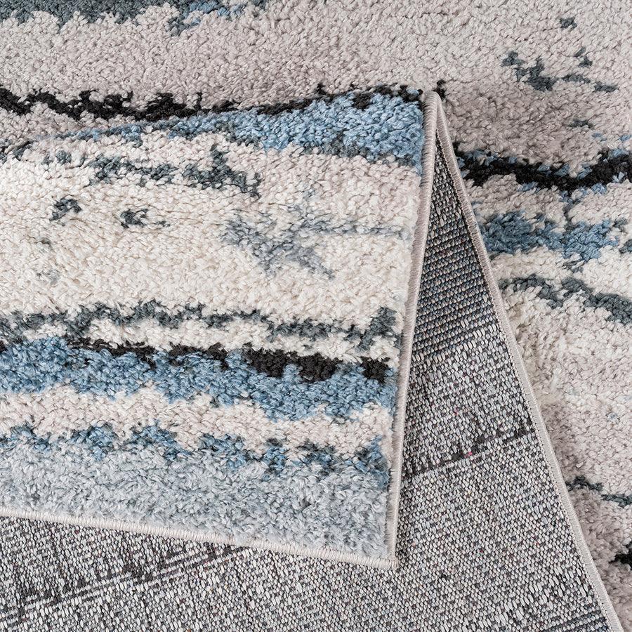 Olliix.com Indoor Rugs - Watercolor Abstract Stripe Woven Area Rug Blue MP35-8045