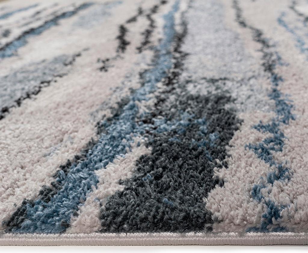 Olliix.com Indoor Rugs - Watercolor Abstract Stripe Woven Area Rug Blue MP35-8045
