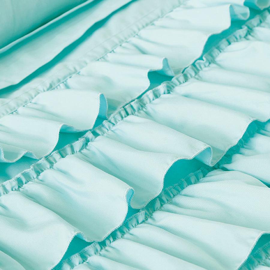 Olliix.com Comforters & Blankets - Waterfall 20 " D Comforter Set Blue Twin/Twin XL