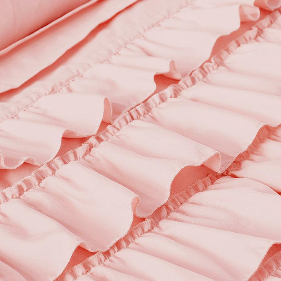 Olliix.com Comforters & Blankets - Waterfall 26 " W Comforter Set Blush Twin/Twin XL