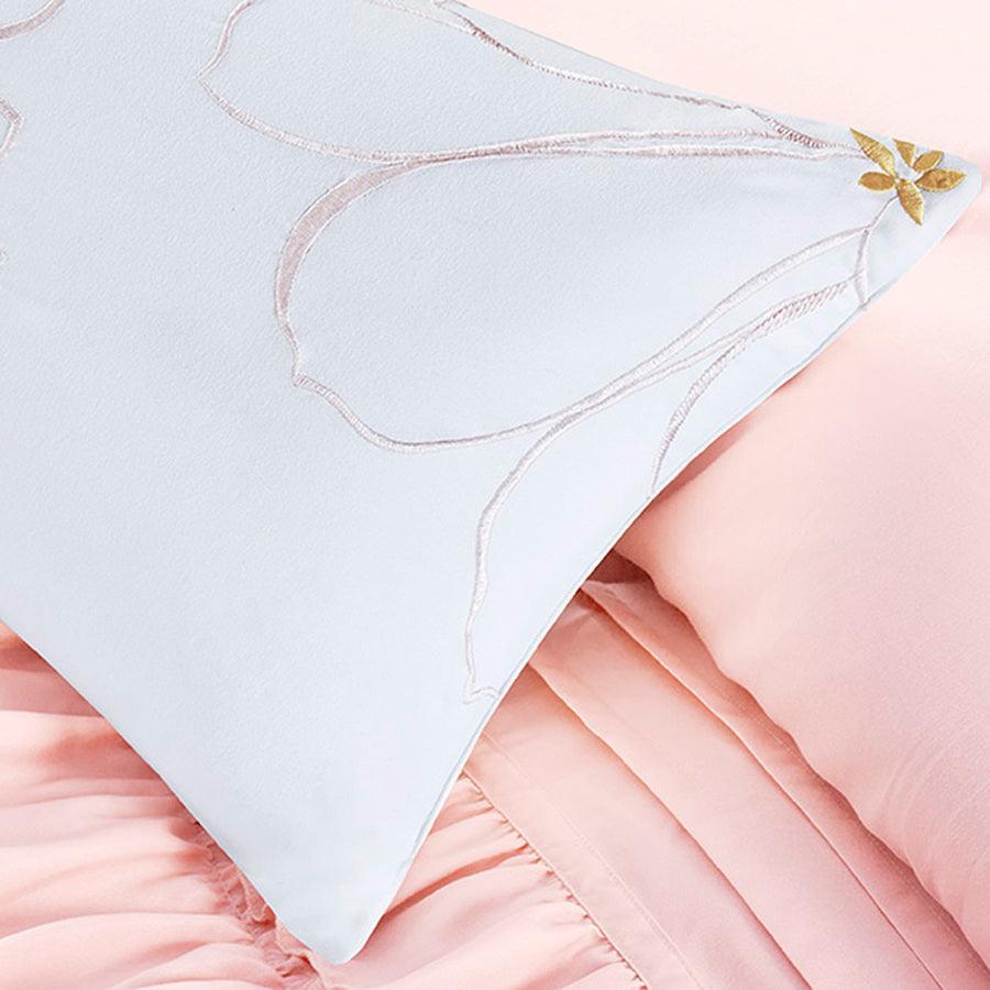 Olliix.com Comforters & Blankets - Waterfall Comforter Set Blush Full/Queen