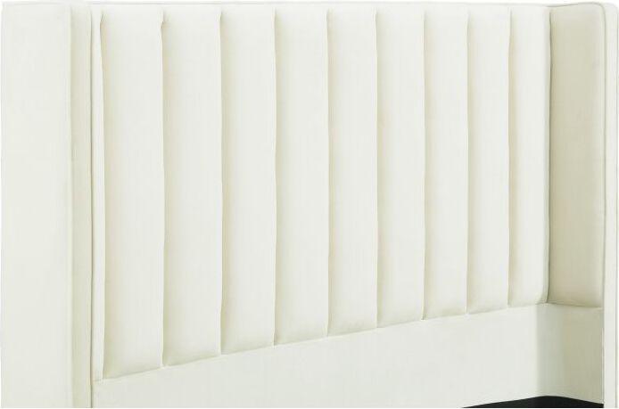 Tov Furniture Beds - Waverly Cream Velvet Bed in King