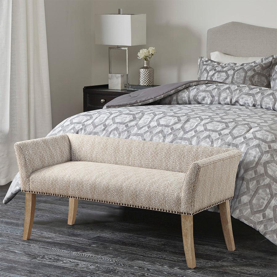 Olliix.com Benches - Welburn Accent Bench Taupe Multicolor