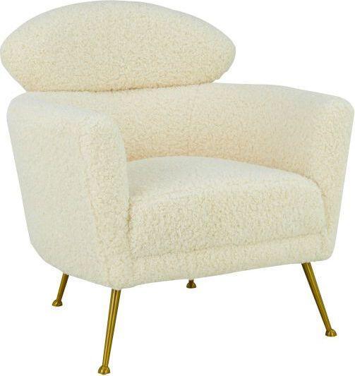 Tov Furniture Accent Chairs - Welsh Faux Shearling Chair