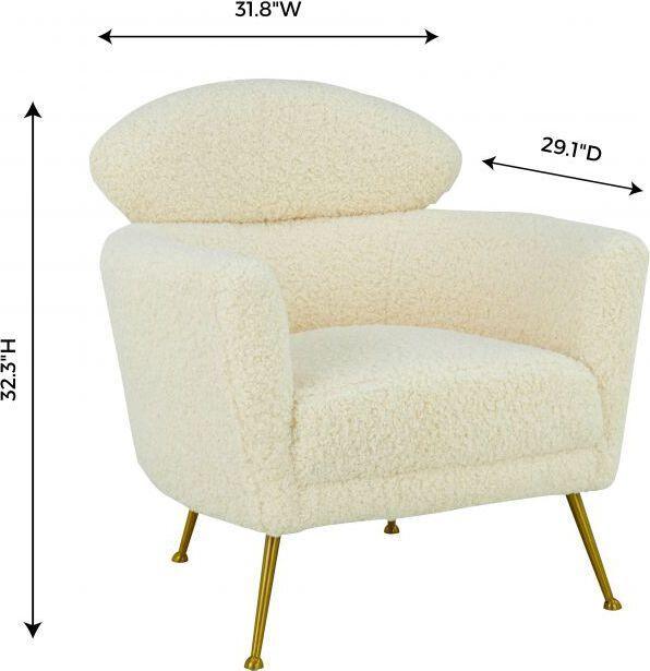 Tov Furniture Accent Chairs - Welsh Faux Shearling Chair