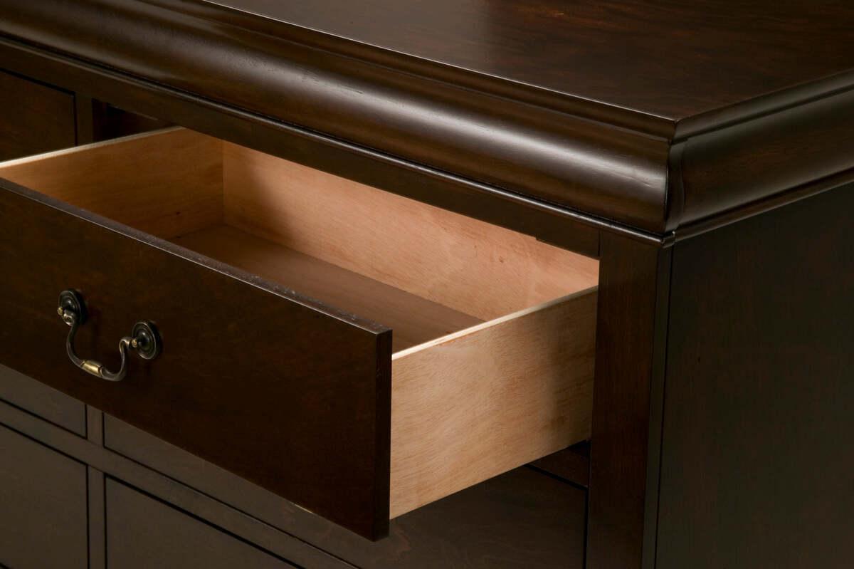 Alpine Furniture Dressers - West Haven 6 Drawer Dresser, Cappuccino