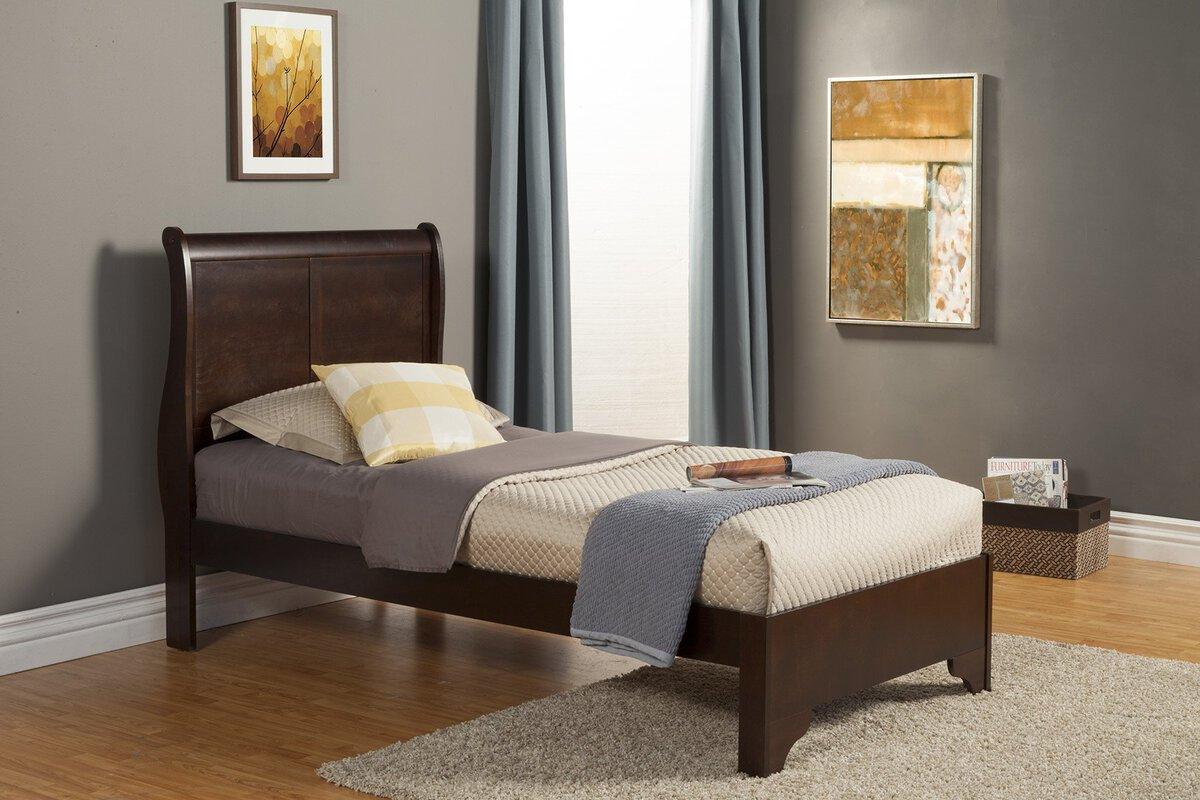 Alpine Furniture Beds - West Haven Twin Bed Cappuccino