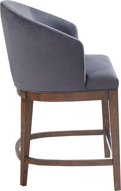 Olliix.com Barstools - Wheaton 25" Upholstered Counter Stool Walnut