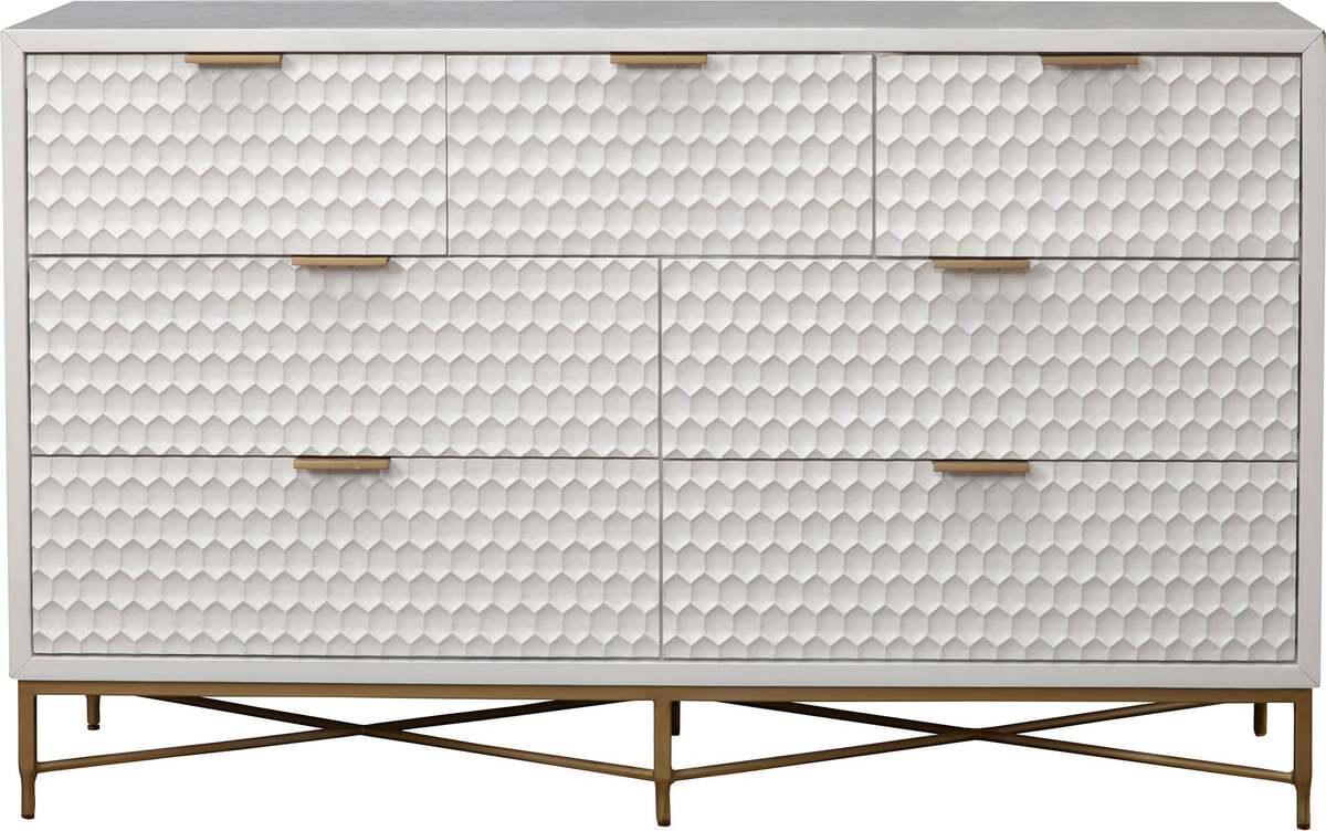 Alpine Furniture Dressers - White Pearl Dresser