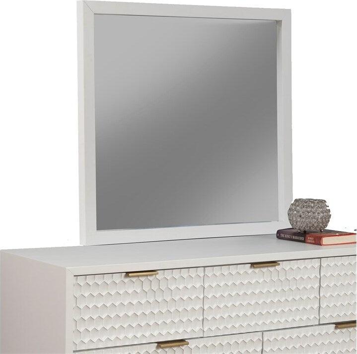 Alpine Furniture Mirrors - White Pearl Mirror