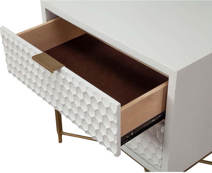 Alpine Furniture Nightstands & Side Tables - White Pearl Nightstand