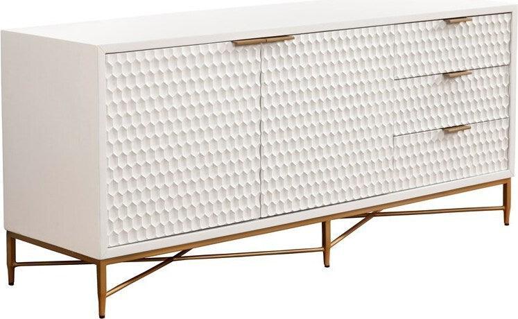 Alpine Furniture TV & Media Units - White Pearl TV Console