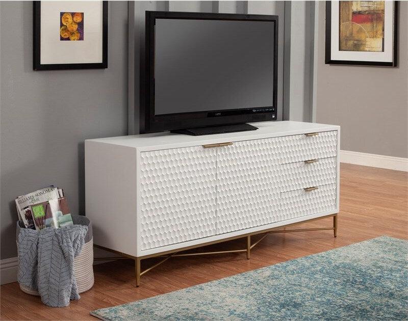 Alpine Furniture TV & Media Units - White Pearl TV Console